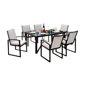 Outd Dining Set Furniture 063/4163 GREY+CUSH GREY