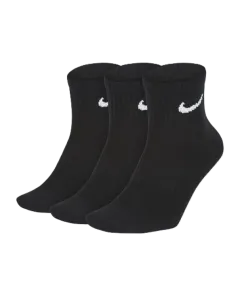 Nike Everyday Lightweight Ankle 3 Pack Unisex Lifestyle Sock Black/White