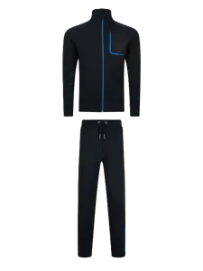 Oil And Gaz Elegant Men Suit Black/Blue