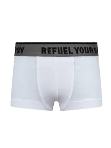 Oil And Gaz Lycra Boys Underwear White