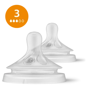 2 Natural 3.0 Teats Slow Flow 3 Holes - 0m+