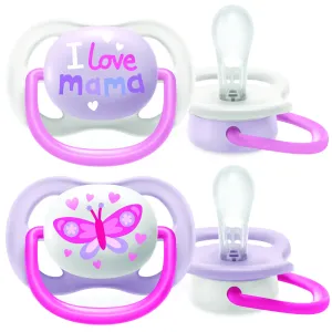 2 Ultra Air Soother I LOVE MAMA -0-6M Girl