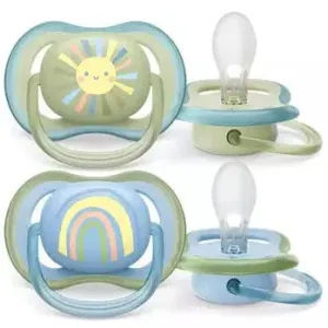 2 Ultra Air design Soothers RAINBOW 0-6m - Boy