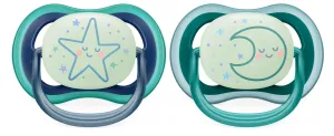 2 Ultra Air Night Soothers 0-6m - Girl