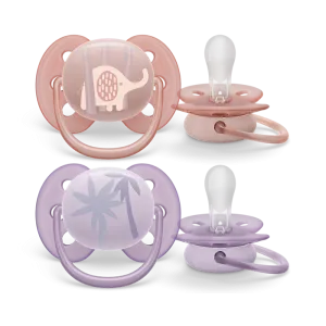 2 Ultra Soft Deco Soother 0-6m - GIRL