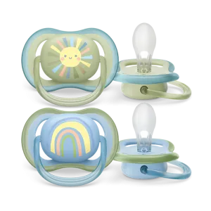 2 Ultra Air design Soothers RAINBOW 0-6m - Girl