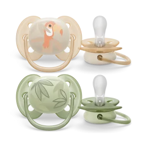 2 Ultra Soft Deco Soother 0-6m - BOY