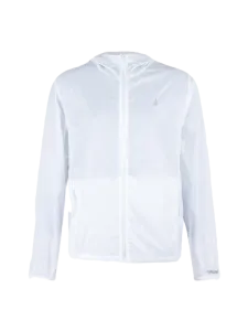 Oil And Gaz Comfortable Unisex Wind Breaker Jacket White