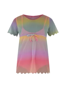 Oil And Gaz Colorful Kids-Girls Beach Monokini Pink
