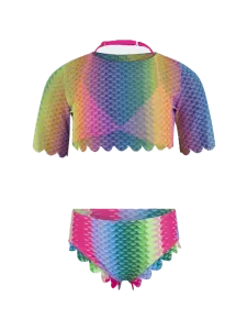 Oil And Gaz Soft Kids-Girls Beach Bikini Set Pink