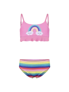 Oil And Gaz Stylish Kids-Girls Beach Bikini Set Pink