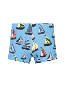 Oil And Gaz Stretchy Kids-Boys Beach Swim Short Light Blue