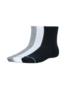 Oil & Gaz Soft 3 Pack Kids Lifestyle Socks Black/White/Navy