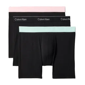Calvin Klein Icon Cotton Stretch Boxer Briefs Black with Multicolor band