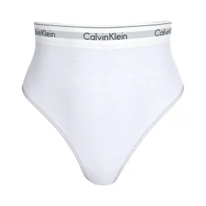 Calvin String Thong Cotton Stretch Rib White