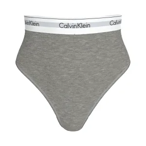 Calvin String Thong Cotton Stretch Rib Grey