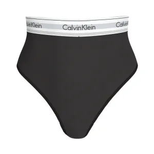 Calvin String Thong Cotton Stretch Rib Black