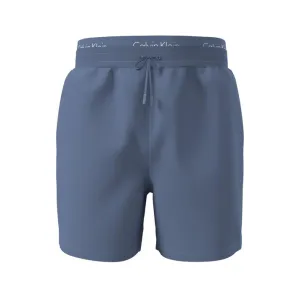 Calvin Klein Essentials Medium Drawstring Double Waistband Swim Shorts Blue Tulip