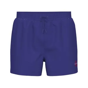 Calvin Klein Monogram Short Drawstring Swim Shorts Blue River Fog