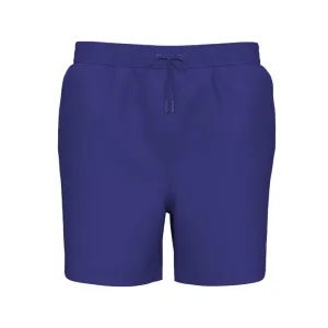 Calvin Klein Monogram Medium Drawstring Swim Shorts Blue River Fog