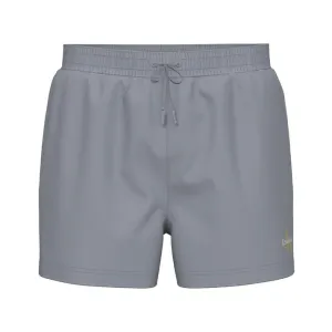 Calvin Klein Monogram Short Drawstring Swim Shorts Misty Grey