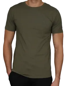 Oil And Gaz Round Neck Men T-Shirt Olive