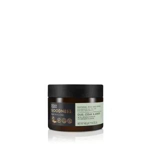 Baylis & Harding Goodness Oud, Cedar & Amber Natural Oils Salt Apricot And Olive Stone Scrub 