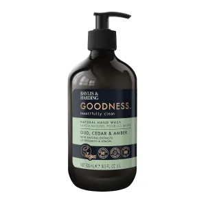 Baylis & Harding Liquid Hand Soap Wash, Goodness, Oud Cedar & Amber