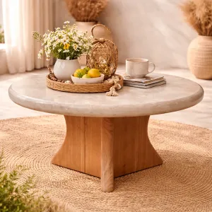 Center Table DI DF25-AMBI-140 Round Marble