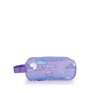 Gabol School Pencil Case 3 Parts Cosmos Light Purple.