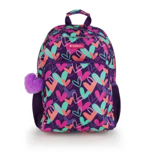 Gabol School Backpack 1 Parts Kokoro Hearts Purple.