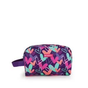 Gabol School Cosmetic Bag Kokoro Hearts Purple.