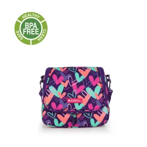 Gabol School Thermal Lunch Bag 1 Parts Kokoro Hearts Purple.