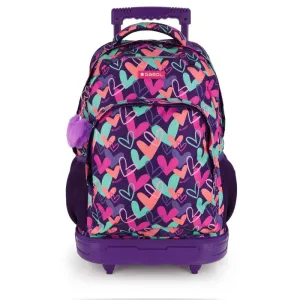 Gabol School Detachable Trolley Backpack Kokoro Hearts Purple.