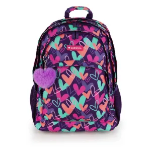 Gabol School Backpack 3 Parts Kokoro Hearts Purple.
