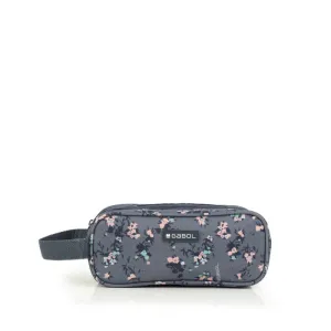 Gabol School Pencil Case 3 Parts Secret Grey.