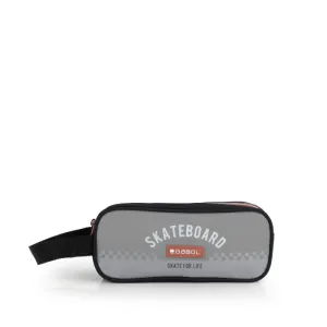Gabol School Pencil Case 3 Parts Trick Grey-Black.