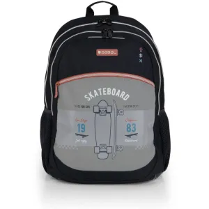 Gabol School Backpack 2 Parts Trick Grey-Black.