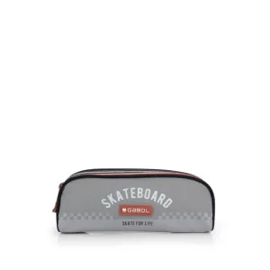 Gabol School Pencil Case 2 Parts Trick Grey-Black.