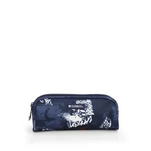 Gabol School Pencil Case 2 Parts Dash Navy Blue.