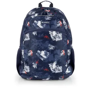 Gabol School Backpack 2 Parts Dash Navy Blue.
