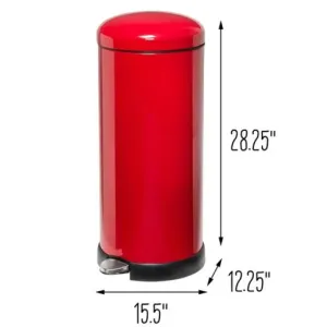 Simple Human, Round Retro Pedal Bin Red 