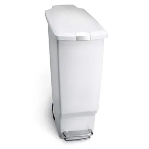 Simple Human, Slim Pedal Bin  White 40L