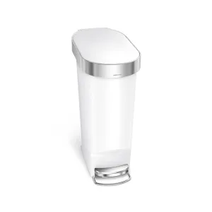Simple Human, 40L Slim  Pedal Bin - White