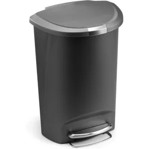 Simple Human, Semi Round Pedal BinnGrey 50L