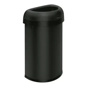 Simple Human, 60L semi round open bullet bin, matte black