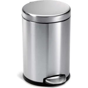 Simple Human, Semi Round Pedal Bin White 10L