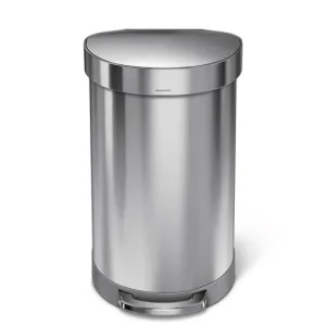 Simple Human, Semi Round Pedal Bin With Liner Rim  45L