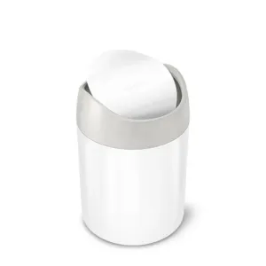 Simple Human, 1.5 L Mini Bin, White Steel