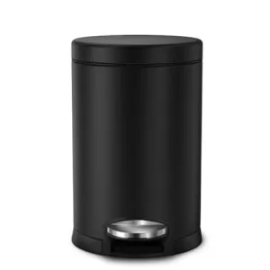 Simple Human, 4.5L Round Pedal Bin, Matte Black